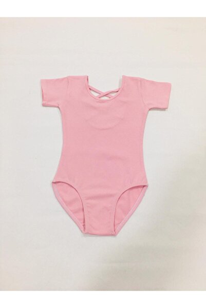 FNDBALE Kısa Kollu Sırtı Çapraz Biyeli Bale Mayosu