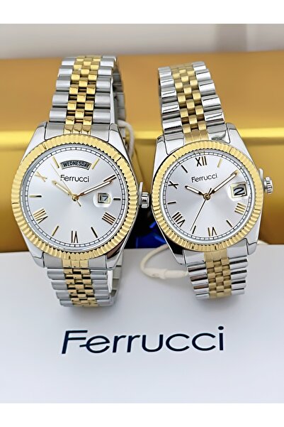 Ferrucci Lover's Couple Wristwatches with Steel Cord Function 3 Atm Waterproof with 2 Years Warranty