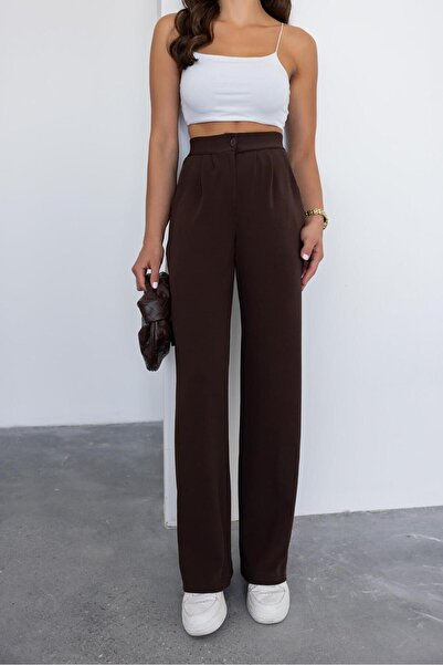PEMAA High Waist with Pleated Front Pockets Palazzo Pants