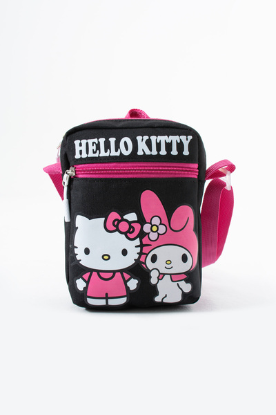 YOUOY Geantă de umăr pentru copii Hello Kitty Melody – 3 compartimente – țesă...
