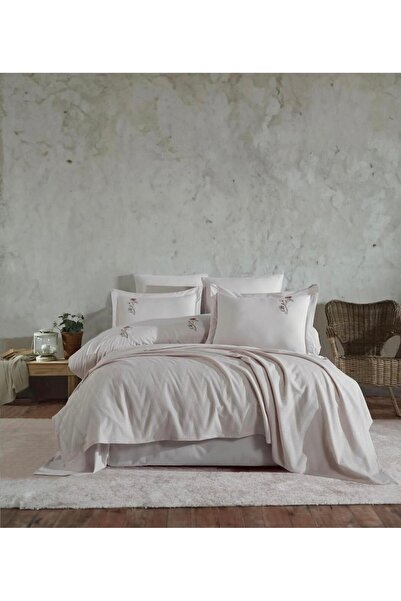 Şaheser Home Collection طقم غطاء لحاف وملاءة سرير من نوريس ساتان بايك. ألوان ...