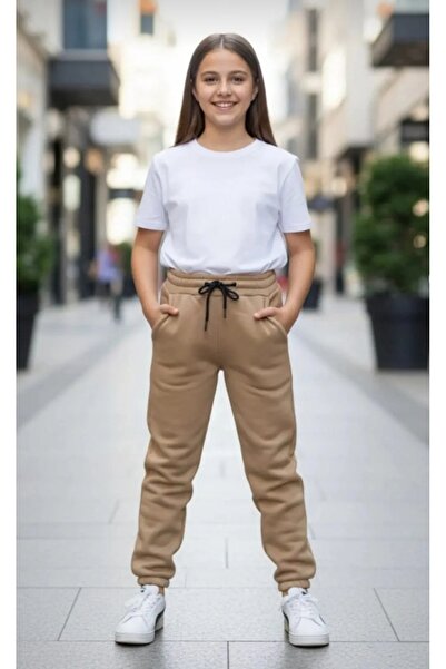 LYZALÜXEN ÜNİSEX KALIN BEJ RENK EŞOFMAN ALT 7*8*9*10*11*12*13*14*15*16