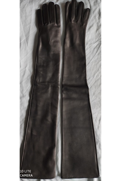 NO BRAND Manusi lungi piele 68 cm, marimea 7 - piele nappa