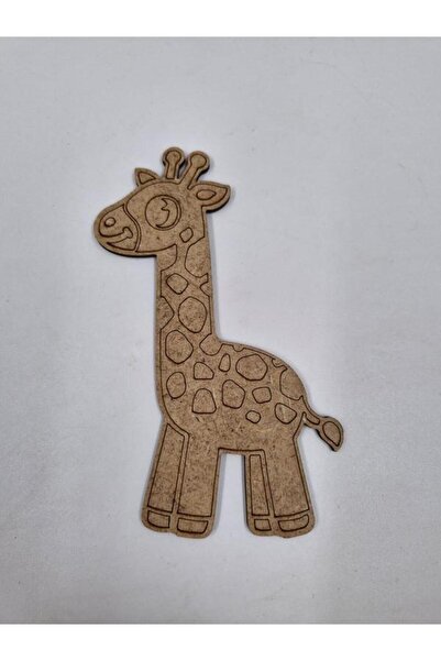 Mu Art Ahşap 10 قطع من الرسم الخشبي اللطيف على شكل زرافة للمدرسة، نشاط فني يد...