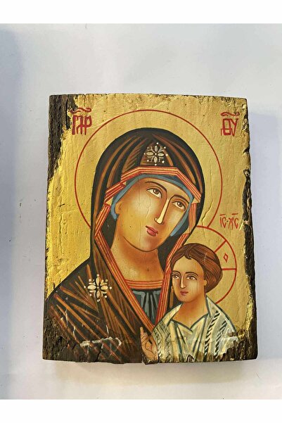 ICOANE ROMANESTI PICTATE MANUAL Hand-painted wooden icon of the Mother of God Gifts