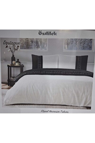 Özdilek Ranforce Çift Kişilik Kışlık Nevresim Takımı Destaque Siyah