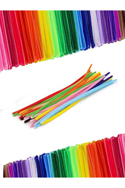 Limmy Şönil Renkli 30 Cm Renkli Fosforlu Tüylü Tel 15 li- 1 Paket