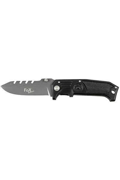 Fox Jack knife with metal handle - Black