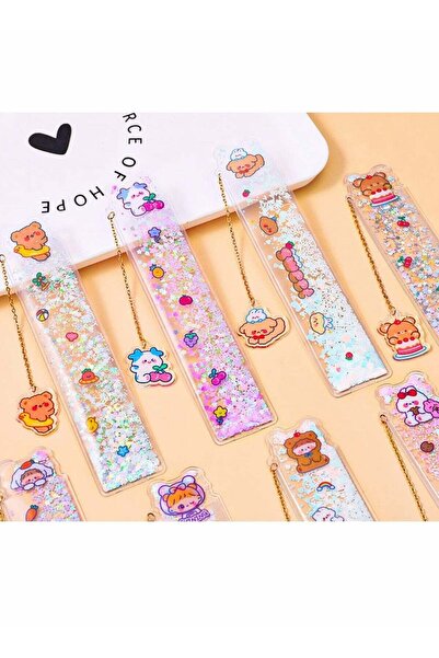 Generic علامات مرجعية لامعة بمقياس 15 سم - عبوة من 3 قطع (ألوان عشوائية)