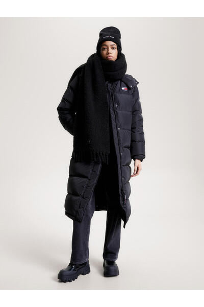 Tommy Hilfiger TJW COSY KNIT SCARF Kadın Siyah Atkı