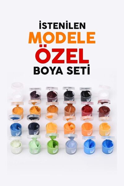 Palmiye Hobi Sanat Kırtasiye Modele Özel Tüm Renkleri İçeren Boya Seti Sayıla...