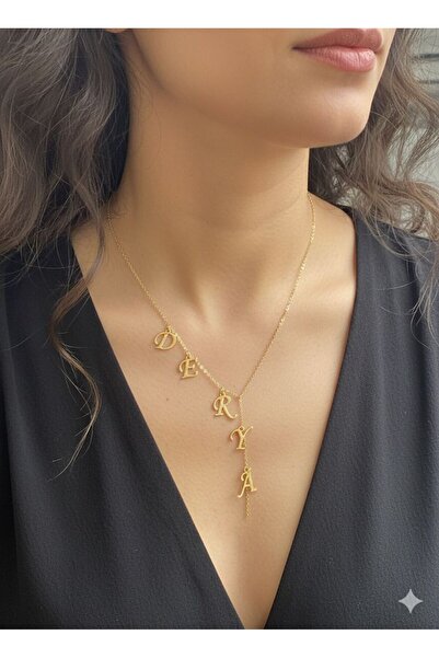 Elora Veyn Kadın Kişiye Özel İsim Çelik Y Kolye