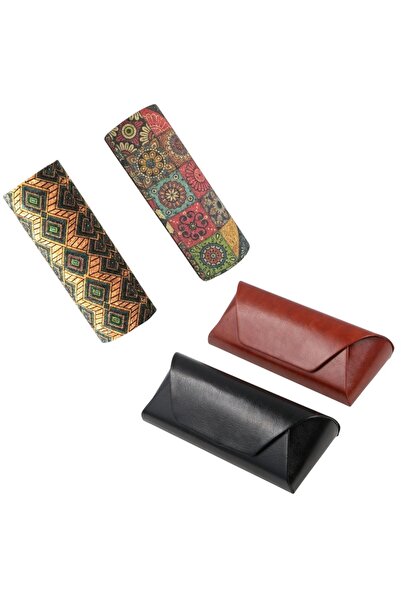 OEM Set of 4 sunglasses and prescription glasses cases, cork/metal material, magnetic closure, lens protection