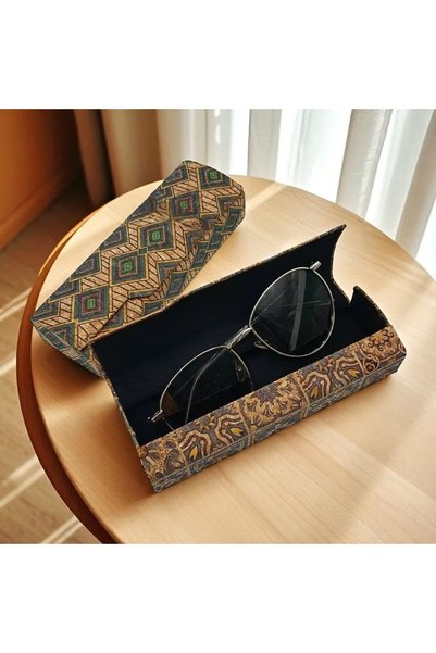 OEM Toc ochelari de soare si vedere, material pluta/metal, inchidere magnet, protectie lentila, 16x5x3cm