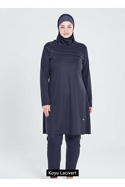 Apfel 1400 Kodu Siyah Tam Kapalı Tesettür Mayo – Büyük Beden