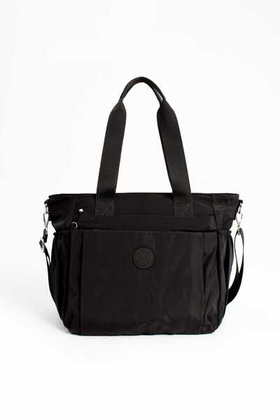 Sanmorris حقيبة يد وكتف نسائية كبيرة الحجم بحزام طويل من القماش المجعد