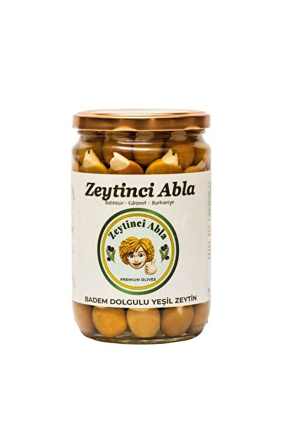 Zeytinci Abla Bademli Dolgulu Zeytin - Doğal & Katkısız 660 gr