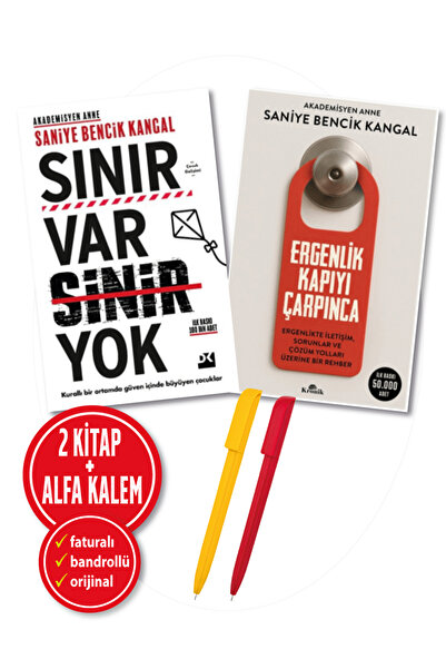 Kronik Kitap Alfa Kalem+Sınır Var Sinir Yok+Ergenlik Kapıyı Çarpınca Saniye Bencik 2 Kitap YENİ Aile Çocuk Kronik