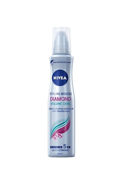 NIVEA Set of 2 x Diamond Volume Styling Hair Foam, 150 ml