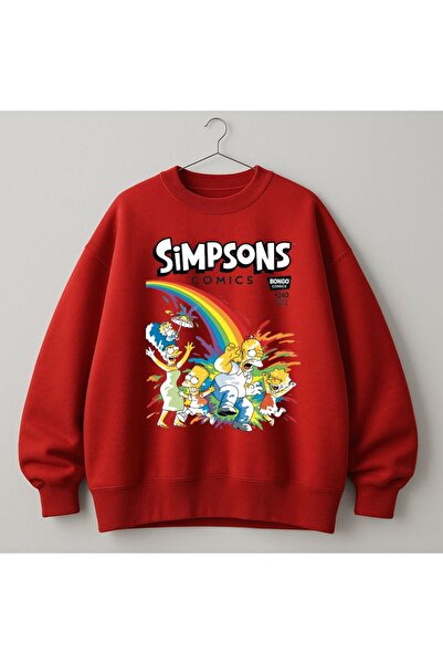 MAYDAY CULTURE Hanorac supradimensionat roșu unisex, imprimat DTF, pentru fem...