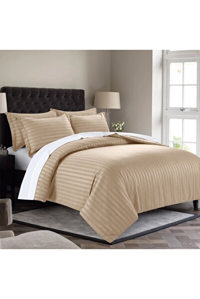 SLEEPLAND Hotel-style bedspread, beige color, size 200x200cm