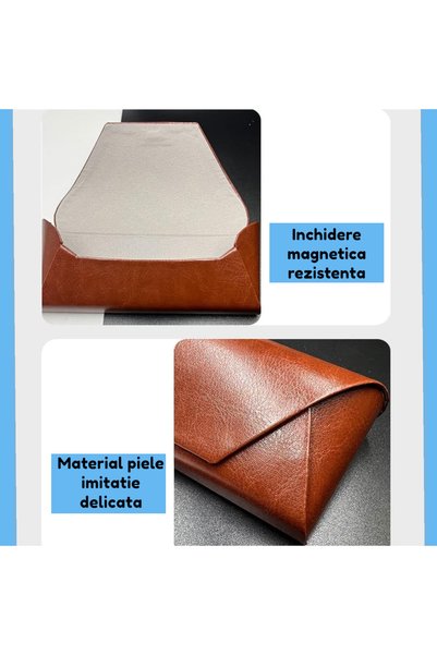 OEM Set 3 tocuri ochelari de soare si vedere, material pluta/metal, inchidere magnet, 16x5x3cm