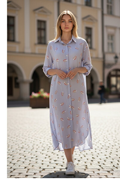 Store Siyah Paisley Gömlek Elbise-Günlük&Şehir Stili