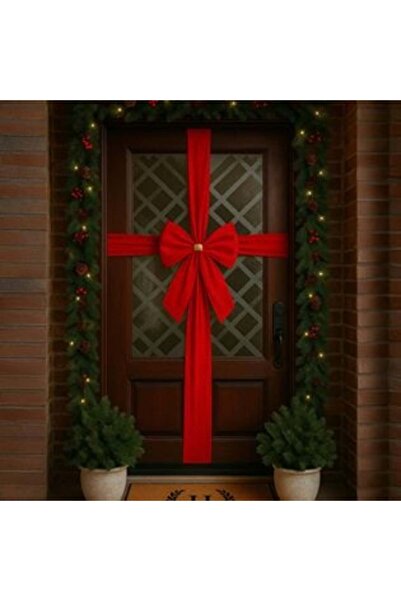 OEM Velvet Red Bow & Ribbons Door Ornament Set