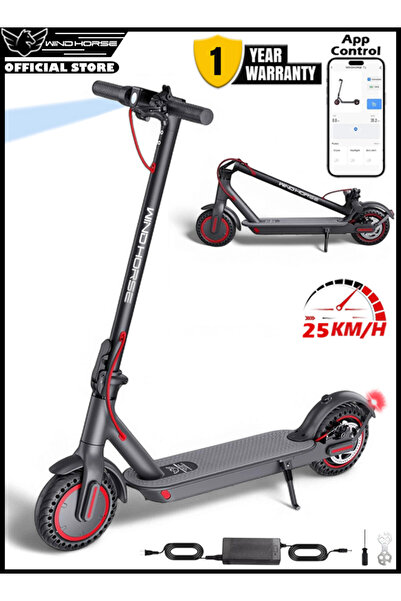 Wind Horse سكوتر كهربائي قابل للطي، محرك ٣٥٠ واط، بطارية ٣٦ فولت ٨ أمبير/ساعة...