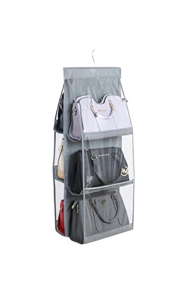 OEM Bag Organizer, 6 Storage Spaces, Hanging, Gray, 30*35*82 cm