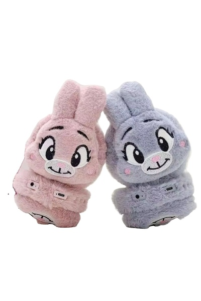 Generic Wireless Cartoon Blue Tooth Headphones Earplugs Winter Warm Ear Cover Soft Plush Earflaps - WBK865