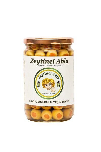 Havuçlu Dolgulu Zeytin - Doğal & Katkısız 660 gr