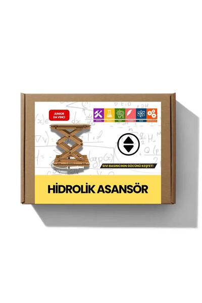 Junior Da Vinci Hidrolik Asansör Stem Oyuncak – Sıvı Basıncı Deneyi - Eğitici...