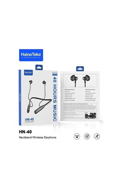 HAINOTEKO سماعة رأس لاسلكية Haino Teko HN-40 بحلقة حول الرقبة، تدوم 40 ساعة من الاستماع المتواصل للموسيقى