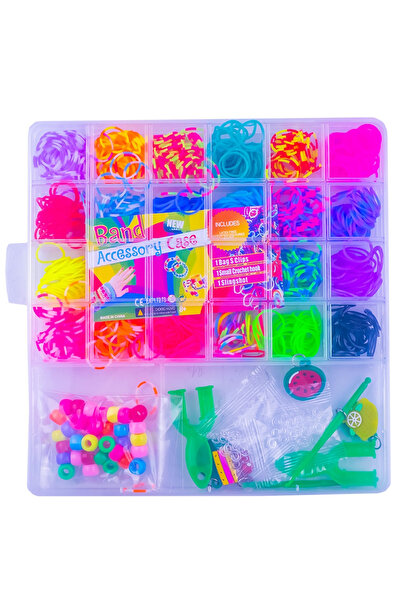 Royal Multicreative Set, Accessories for Making Elastic Bracelets, Trendy Rainbow Loom Bands, 1200 pieces