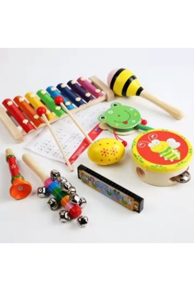 OEM 8 buc jucărie instrument muzical set din lemn Montessori