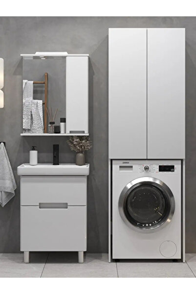 Lavanta Mobilya İmalat Amazon MDF Çamaşır Makinesi Dolabı