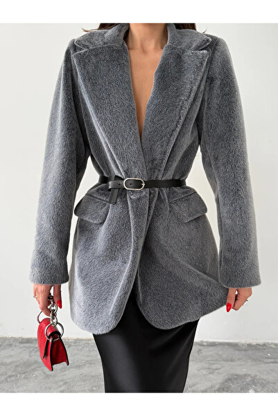 Bak'ap Premium Trend Belted Short Cashmere Blazer Jacket