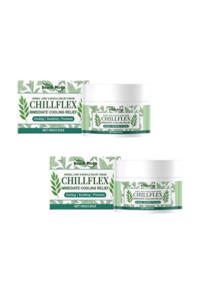 Chillfactor عبوة من قطعتين من كريم تشيل فليكس المهدئ بالمنثول لتخفيف الام العضلات والمفاصل 100 جرام * 2