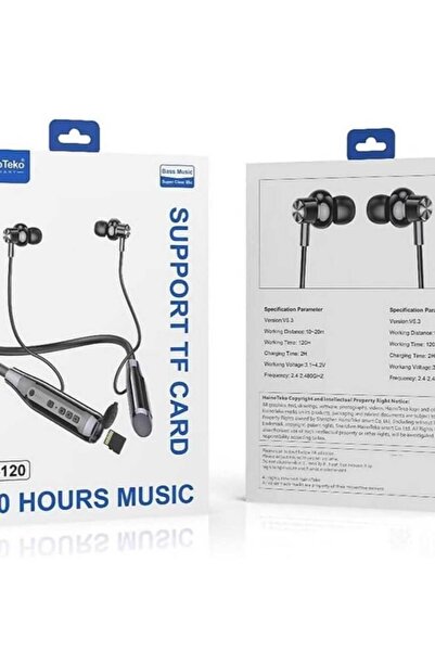 HAINOTEKO سماعة رأس بلوتوث Haino Teko HN-120 برباط للرقبة، مقاس 5.3 بوصة، مقا...