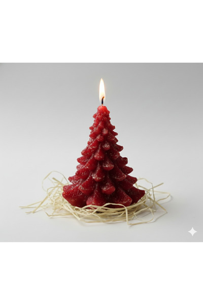 MUM Yılbaşı Mumu Çam Ağacı Hediye Konsepti Özel Günler Noel 6x8