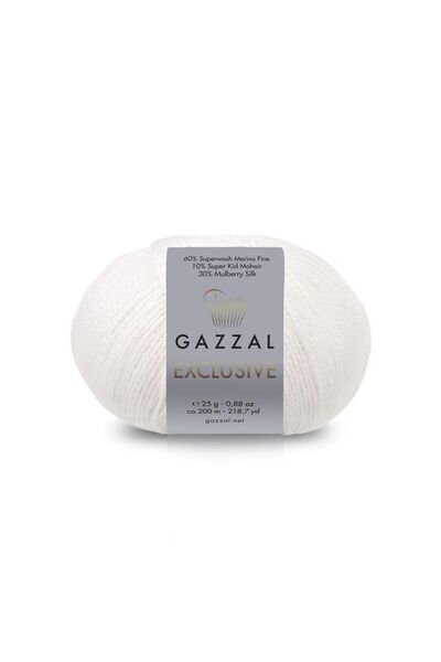 Gazzal Exclusive 60% Superwash Merino 30% Silk 10% Kid Mohair Knitting Yarn – 25 g 200 M-9909-1 Pcs