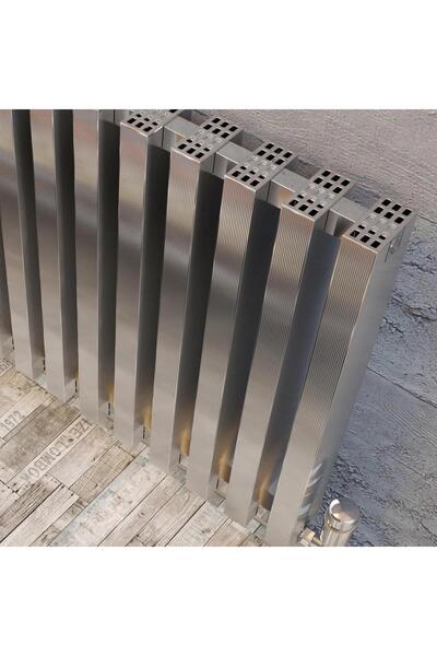 Lojimax Alüminyum Dekoratif Radyatör Opal 600x670mm 10 Dilim Krom Eloksal | 8...