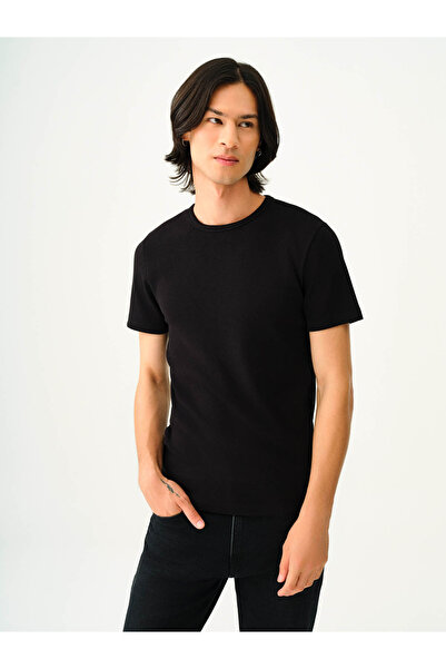 Loft Slim Fit Black Men's T-Shirt Lf2036356