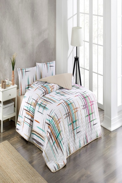 Kristal Single Person Four Seasons Quilted Duvet Cover Set Style