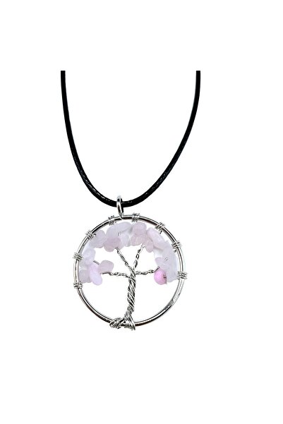 Eva Grace Handmade necklace with natural stones and Tree of Life pendant