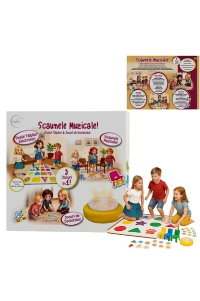 e-Wantay 3-in-1 Educational Game – Musical Chairs & Electronic Foot Duel, 160×120 cm