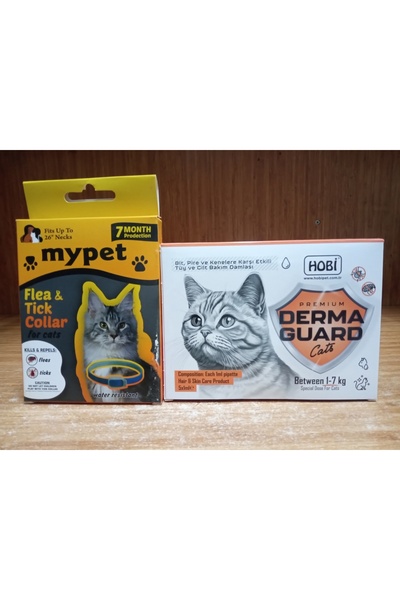 HOBİ Derma Guard Kediler İçin Bit Pire Önleyici Ense Damla 1 Ml X 5 Adet+MYPE...