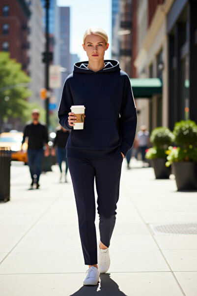 BENERLY Hanorac tricotat supradimensionat cu glugă și mâneci scurte pentru fe...