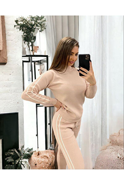 OEMN Compleu Dama Set 2 Piese Bluza si Pantalon Tricot - 2 dungi